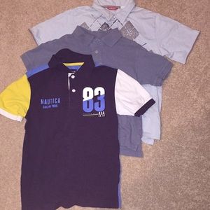 BUNDLE! 3 boys polos size small and medium